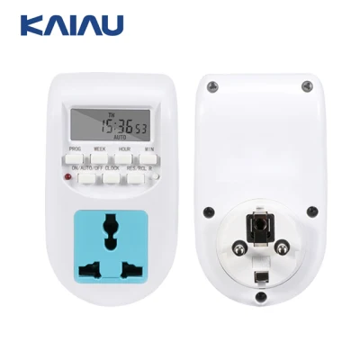 10A Europe India Indian Weekly Programmable Electronic Timer Switch Digital Timer
